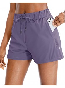 SANTINY Women's Lounge Shorts 2.5'' Comfy Workout Hiking Athletic Running Casual Shorts for Women with Pockets